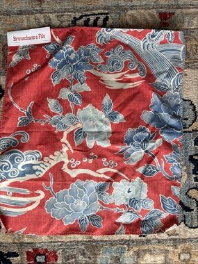 Brunschwig & Fils Shishi Poppy Fabric Sample